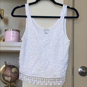 White lace tank top